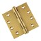Embassy 4-1/2 x 4-1/2 Solid Brass Ball Bearing Hinge, Satin Brass Finish with Flat Tips 4545BBUS4F-1 - alternate 1